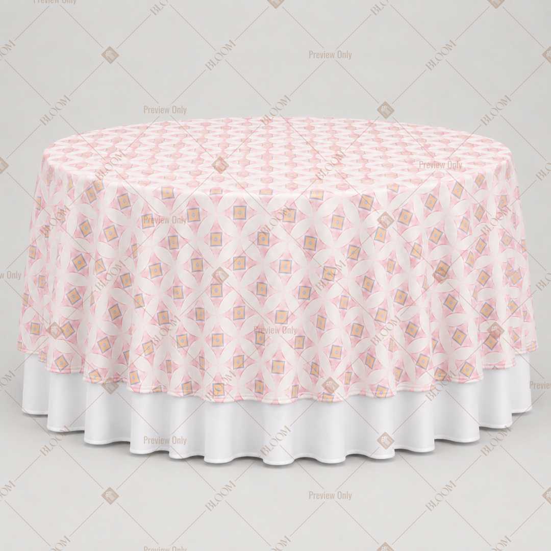 Pink Diamond Trellis Table Overlay Pack of 6