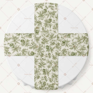 Sage Botanical Leaf Table Runner Pack Of 12