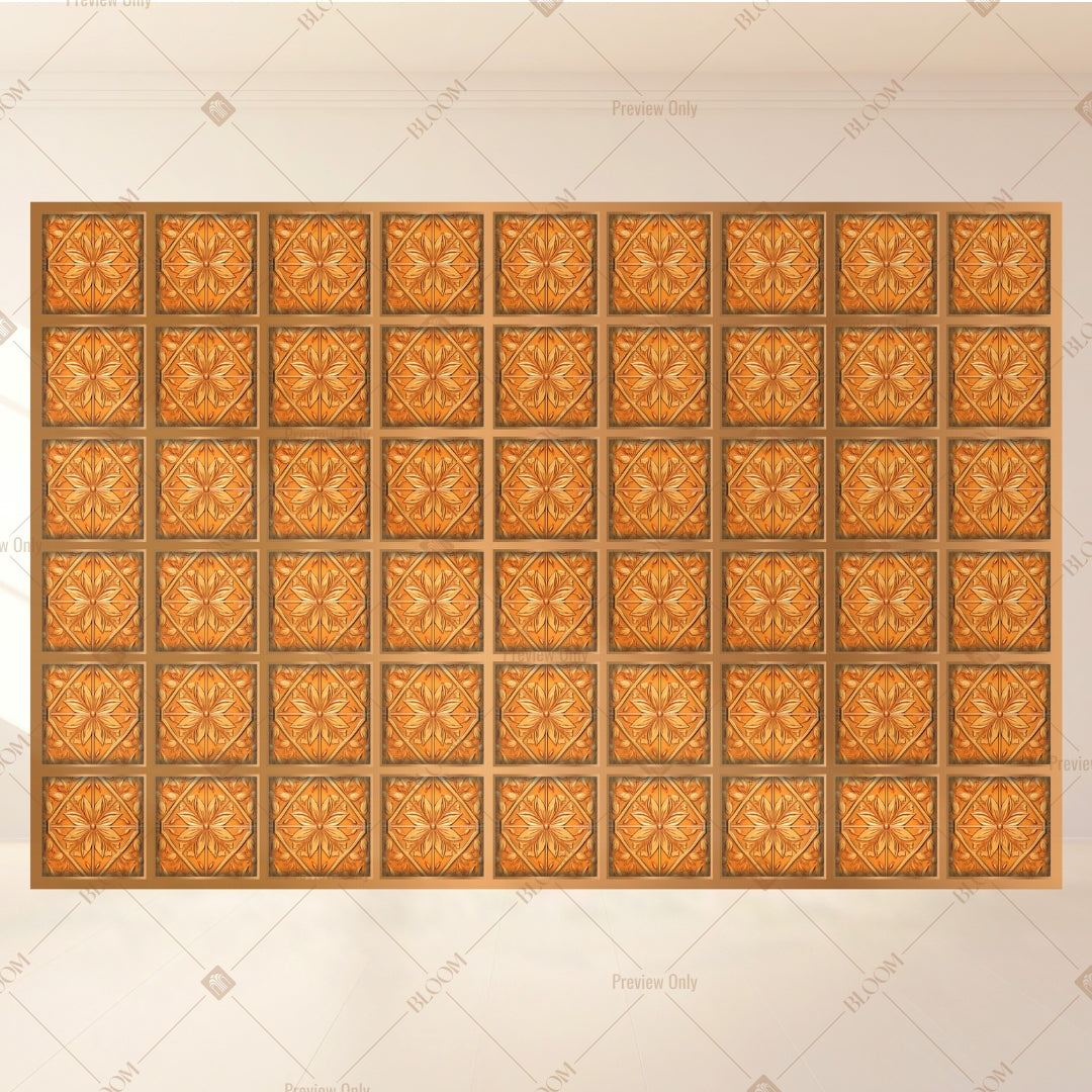 Orange Vintage Tile Portrait Rectangle Backdrop