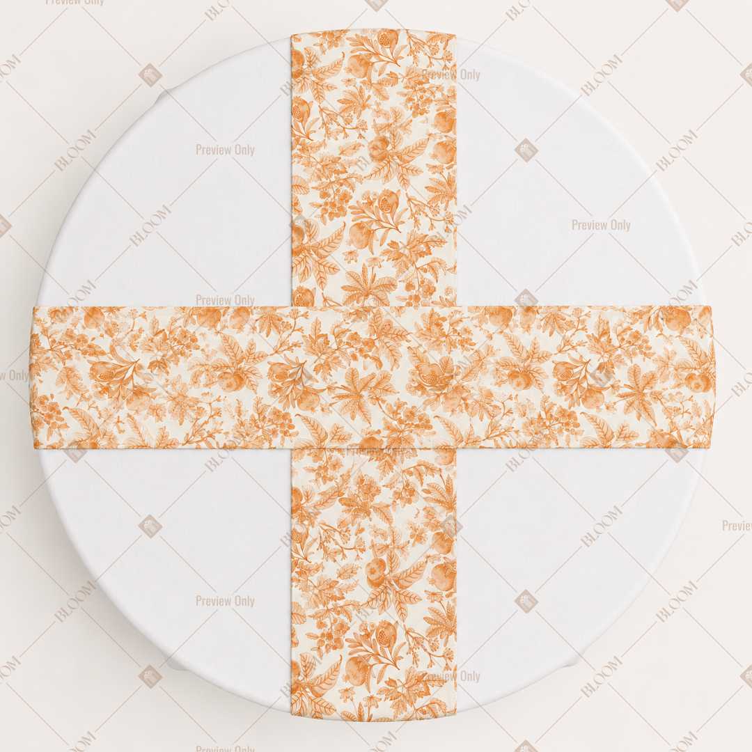Peach Botanical Vine Table Runner Pack Of 12