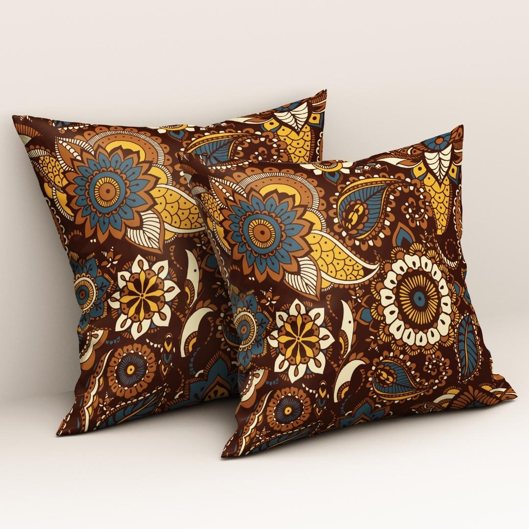 Chestnut Boho Paisley: Cushion Cover - Pack of 12
