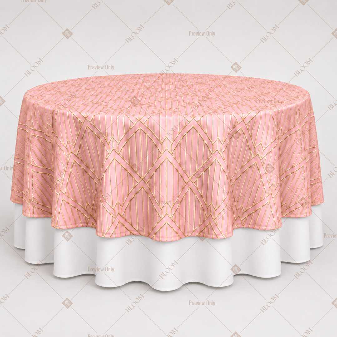 Blush Floral Lace Table Overlay Pack of 6