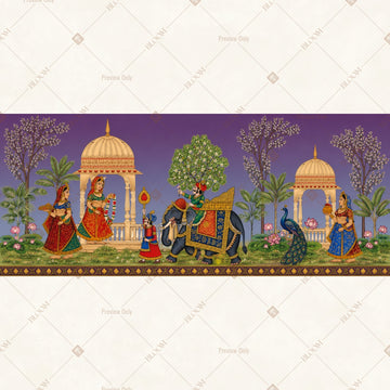 Purple Palace Pavilion Border Wide Backdrop