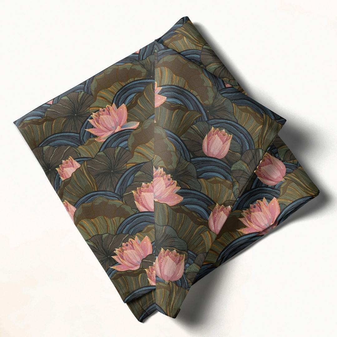 Dark Lotus Pond: Napkins 18" X 18" - Pack Of 20