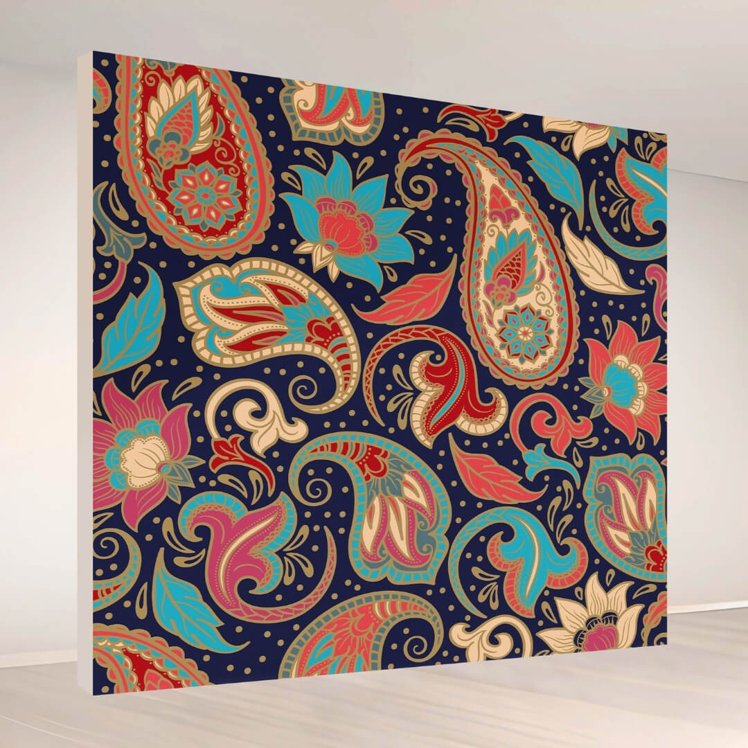 Royal Paisley Bloom: Backdrop - square