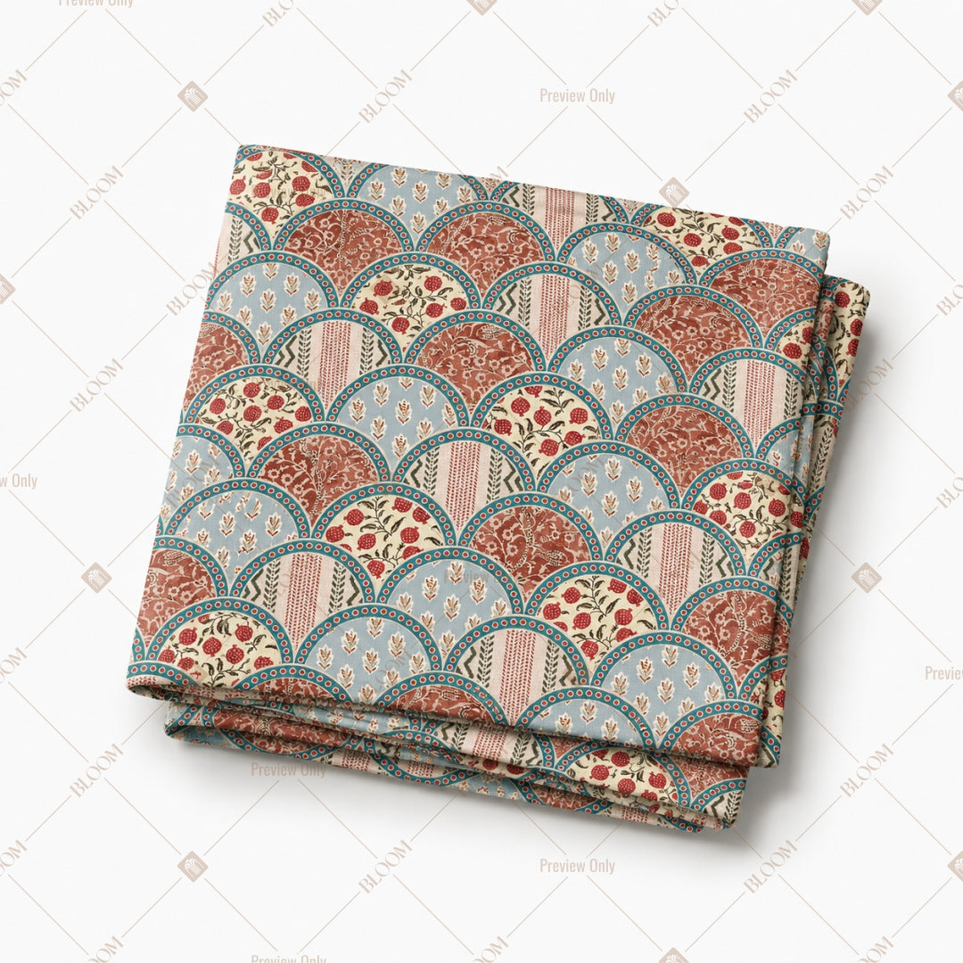 Pastel Scallop Art Deco Pattern Design