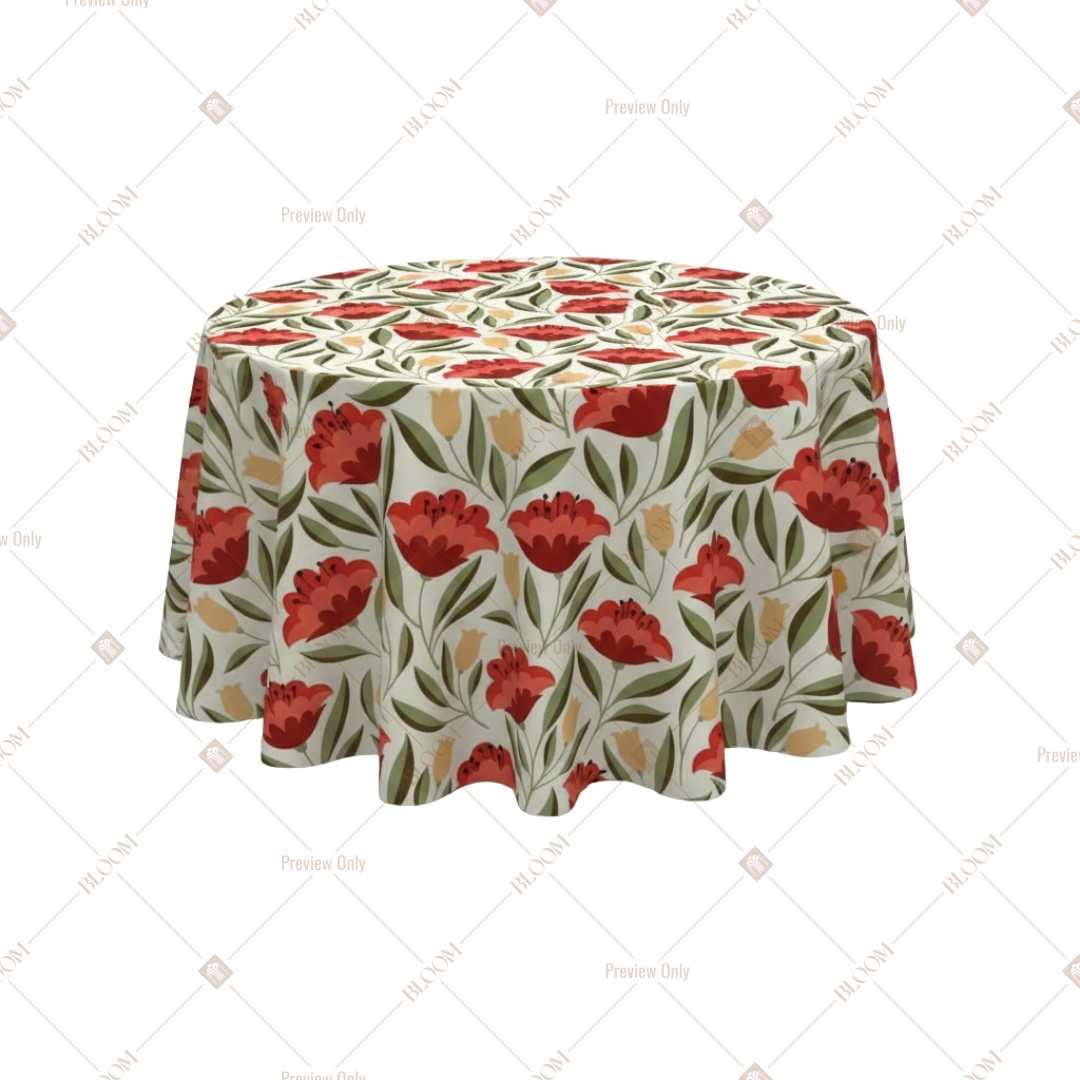 Vintage Red Rose Garden Table Cover Pack Of 6