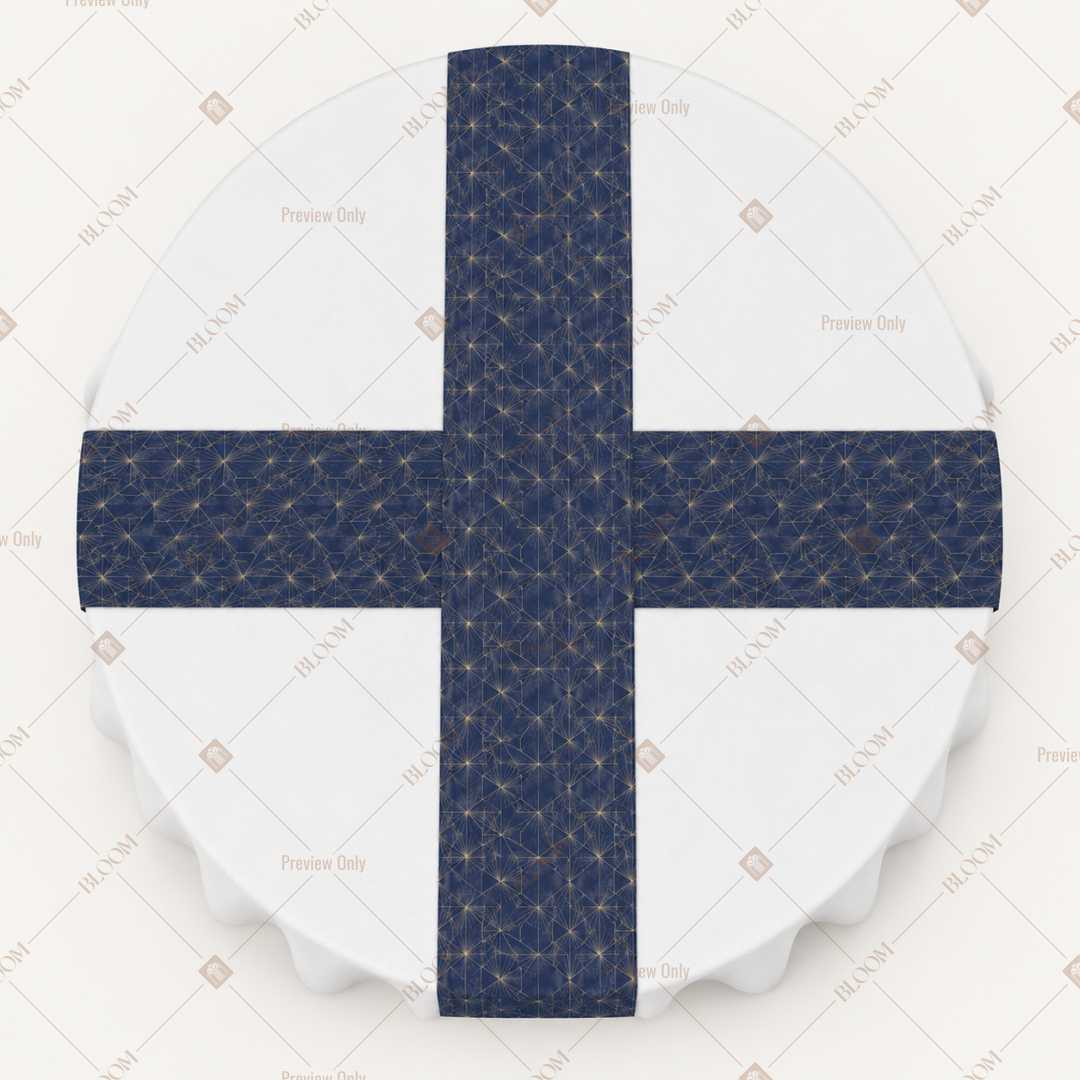 Navy Diamond Trellis Table Runner Pack Of 12