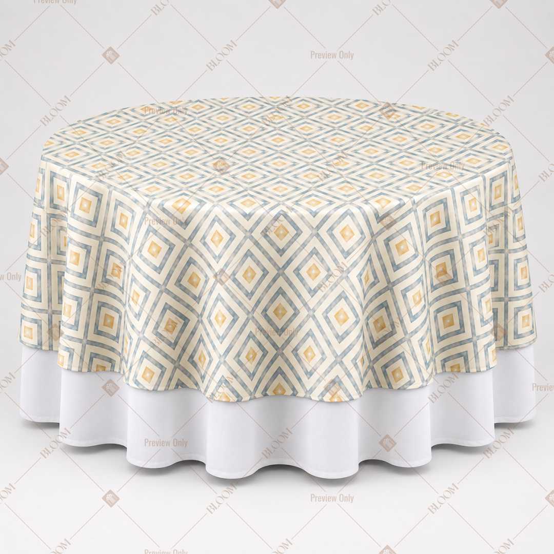Ivory Geometric Medallion Table Overlay Pack of 6