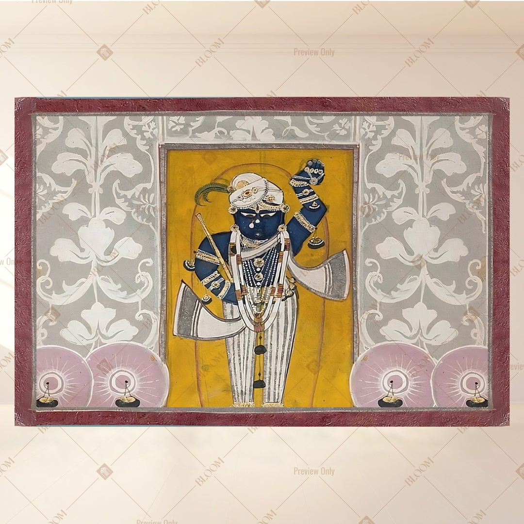 Krishna Art Heritage Portrait Rectangle Backdrop