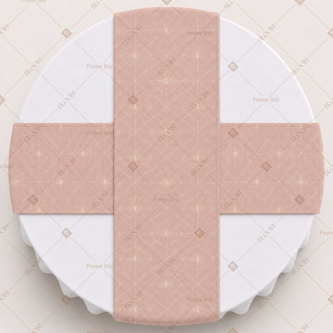 Blush Pink Gold Dot Table Runner Pack Of 12