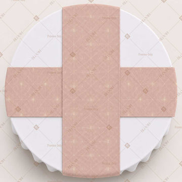 Blush Pink Gold Dot Table Runner Pack Of 12