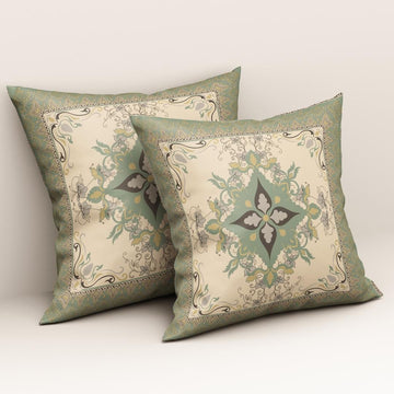 Sage Medallion Heritage: Cushion Cover - Pack of 12
