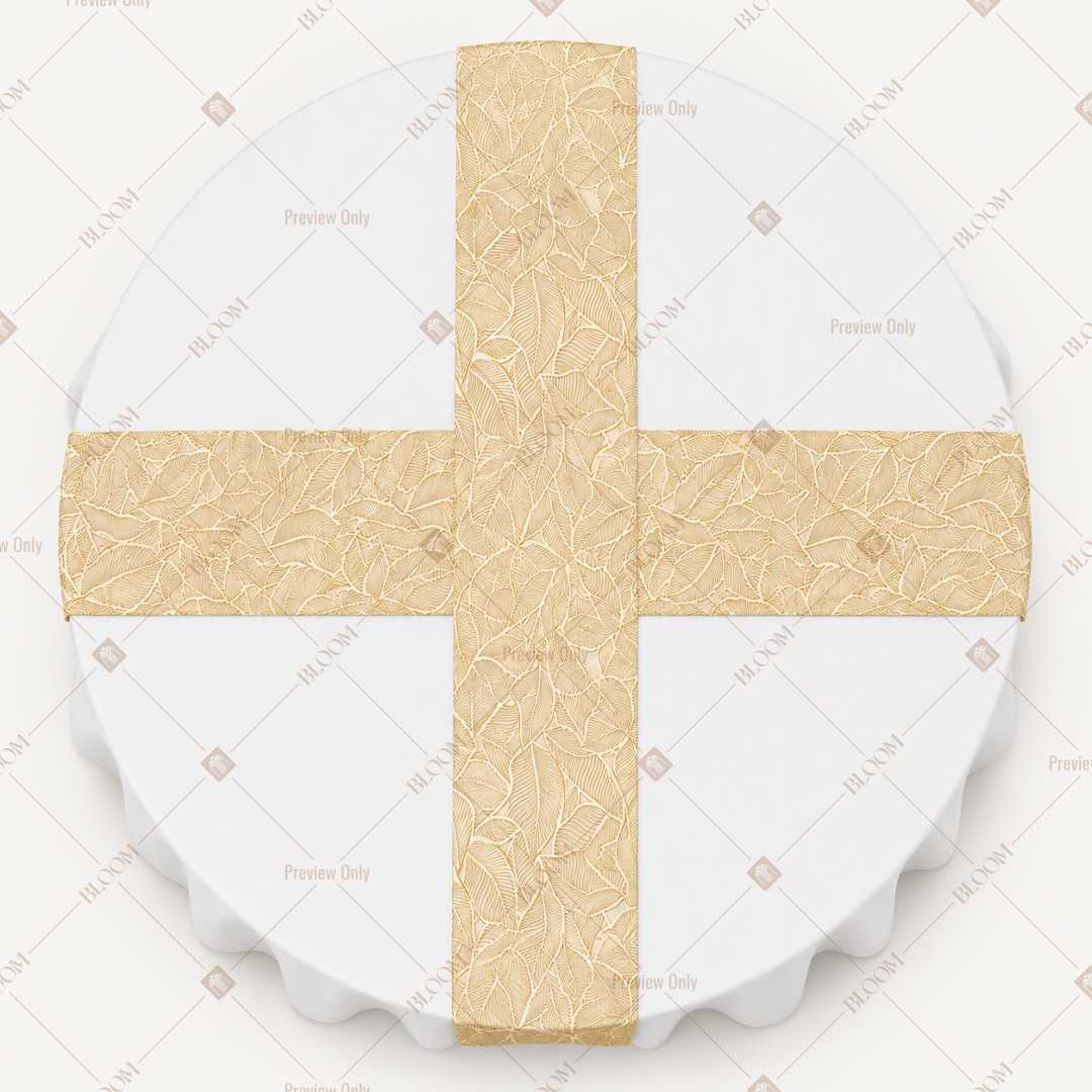 Beige Gold Dot Table Runner Pack Of 12