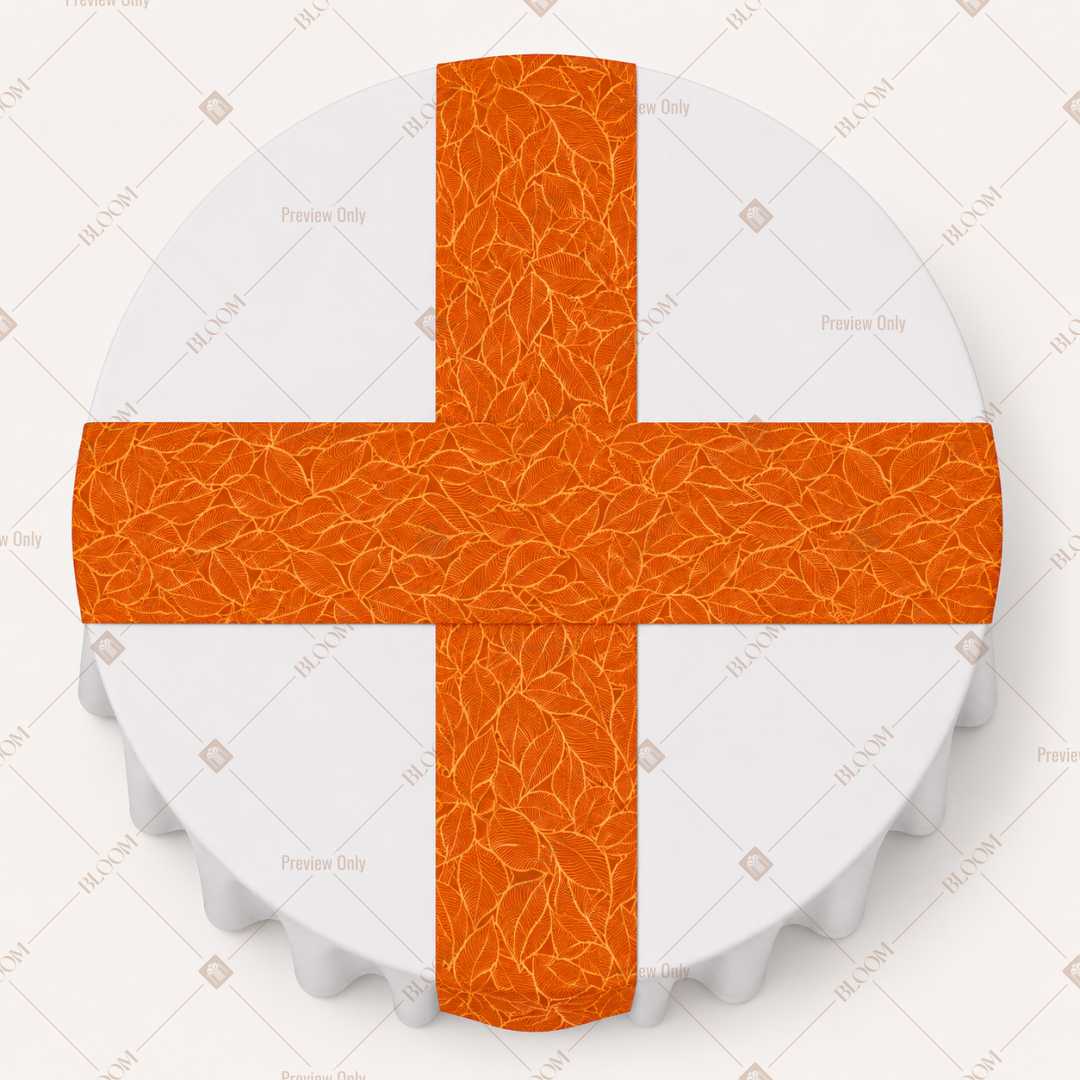 Orange Geometric Trellis Table Runner Pack Of 12