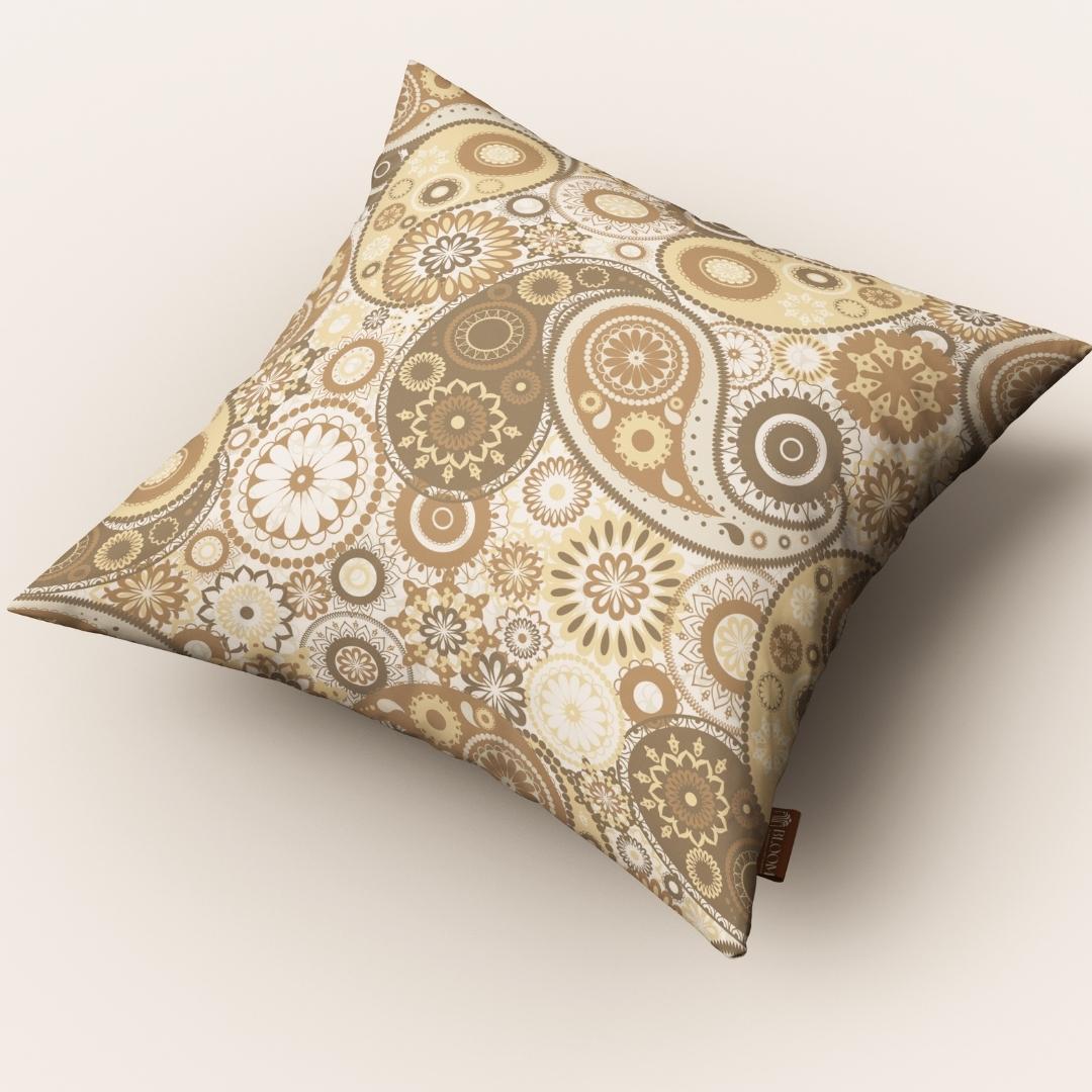Sand Paisley Whirl: Cushion Cover - Pack of 12