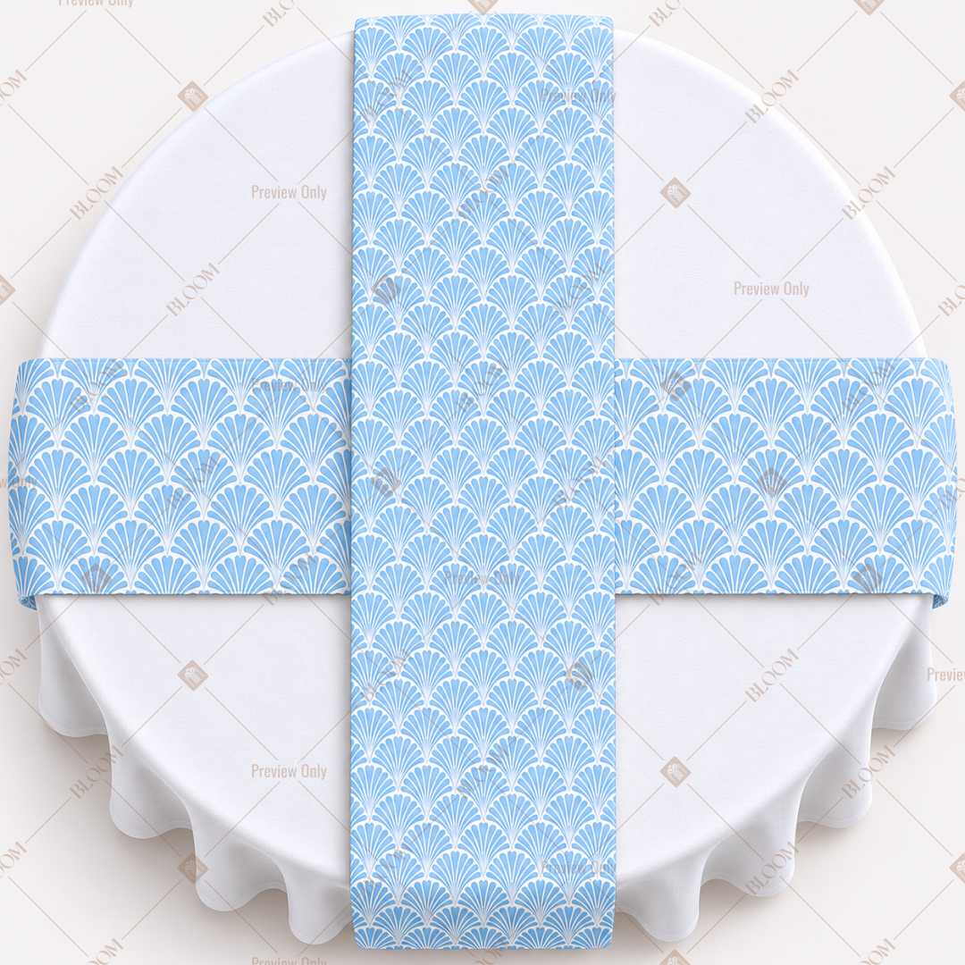 Baby Blue Diamond Trellis Table Runner Pack Of 12