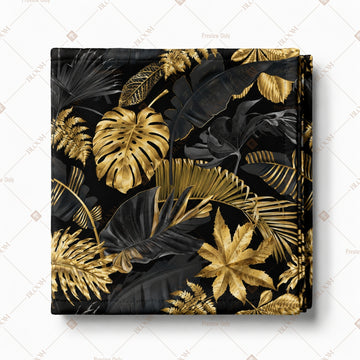 Black Gold Tropical Pattern Design