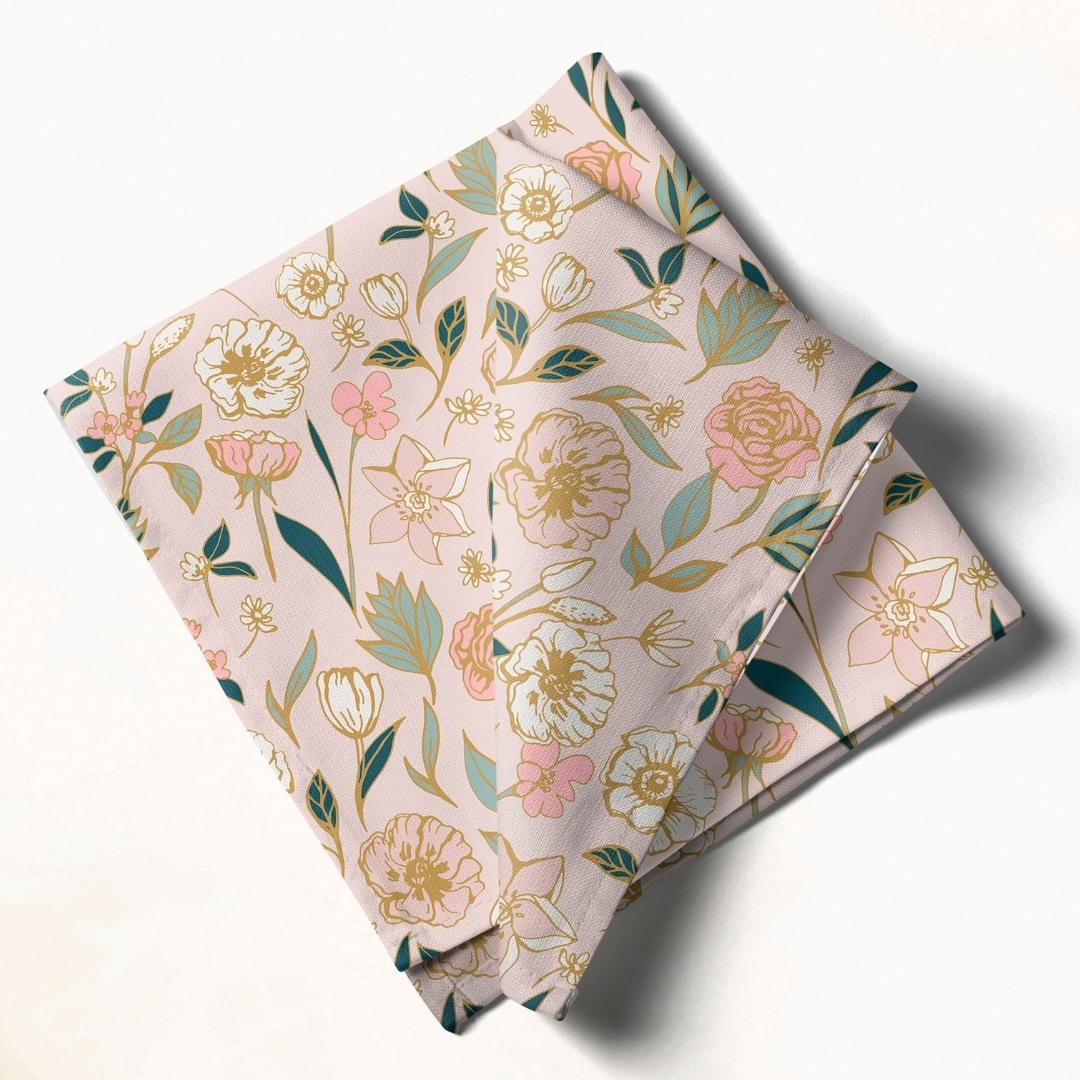 Pastel Bloom Grace: Napkins 18" X 18" - Pack Of 20