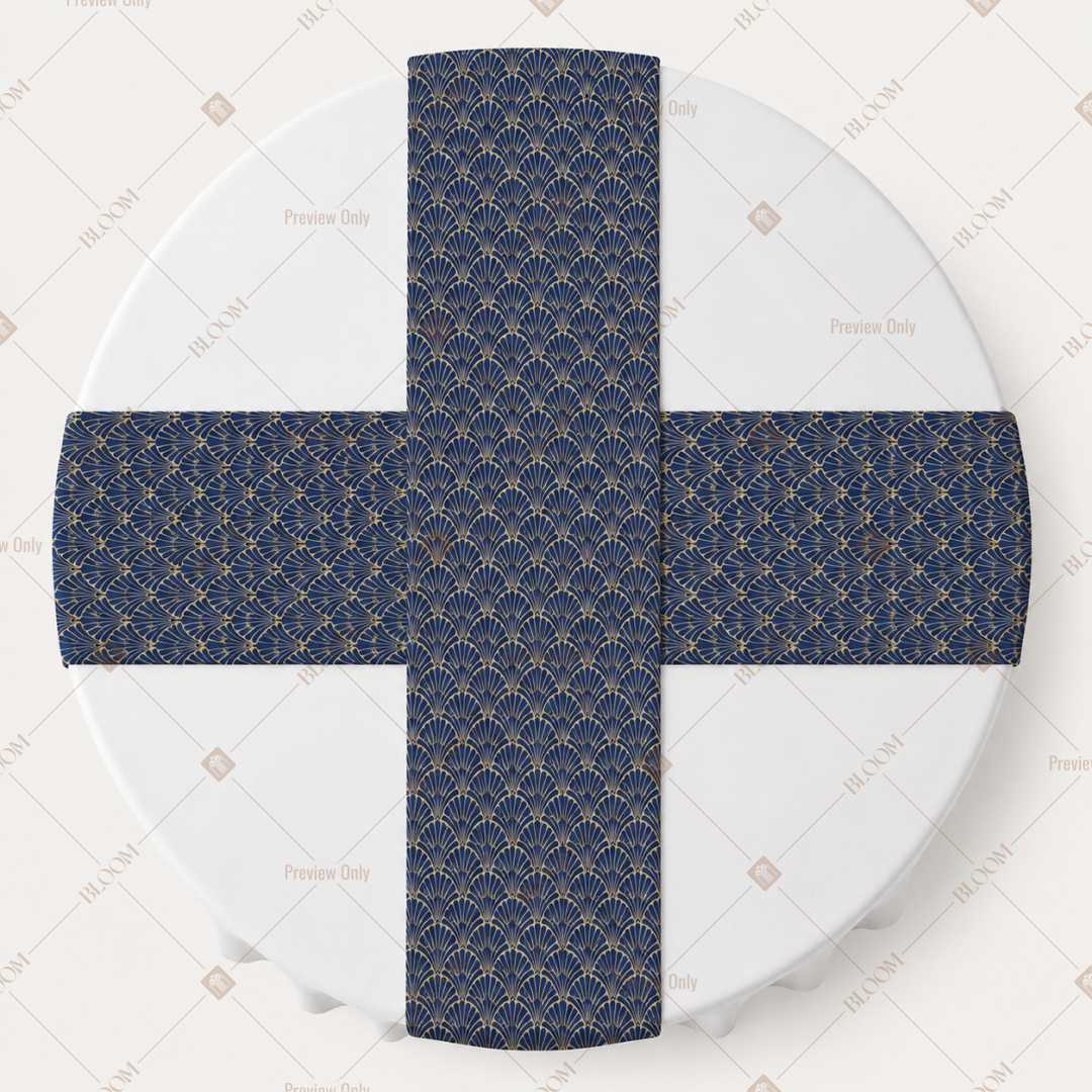 Navy Diamond Trellis Table Runner Pack Of 12