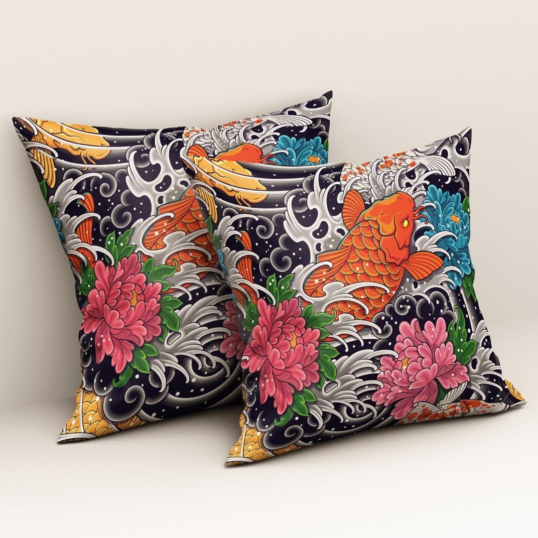 Koi Wave Art: Cushion Cover - Pack of 12