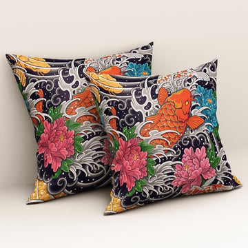 Koi Wave Art: Cushion Cover - Pack of 12
