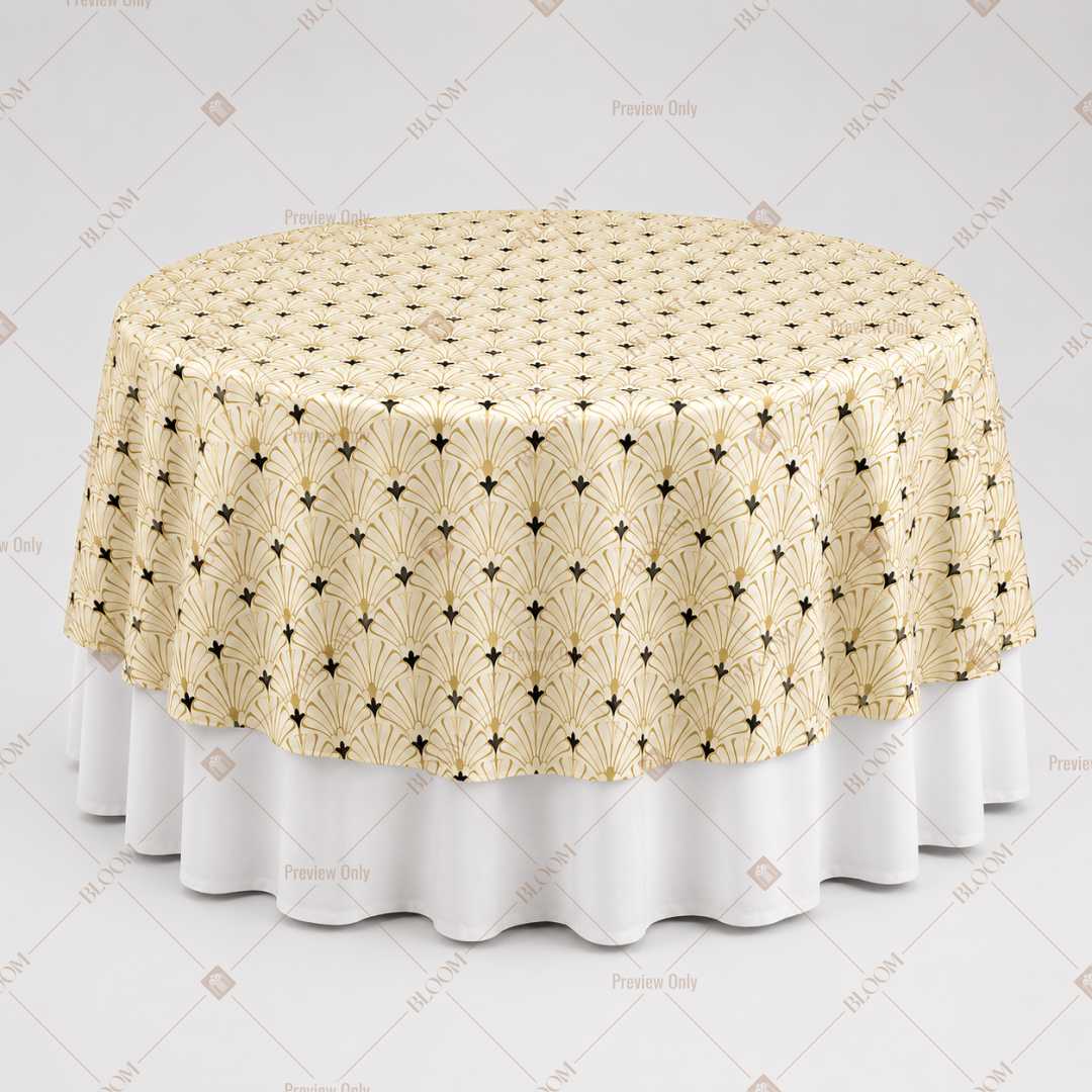 Ivory Gold Polka Dot Table Overlay Pack of 6