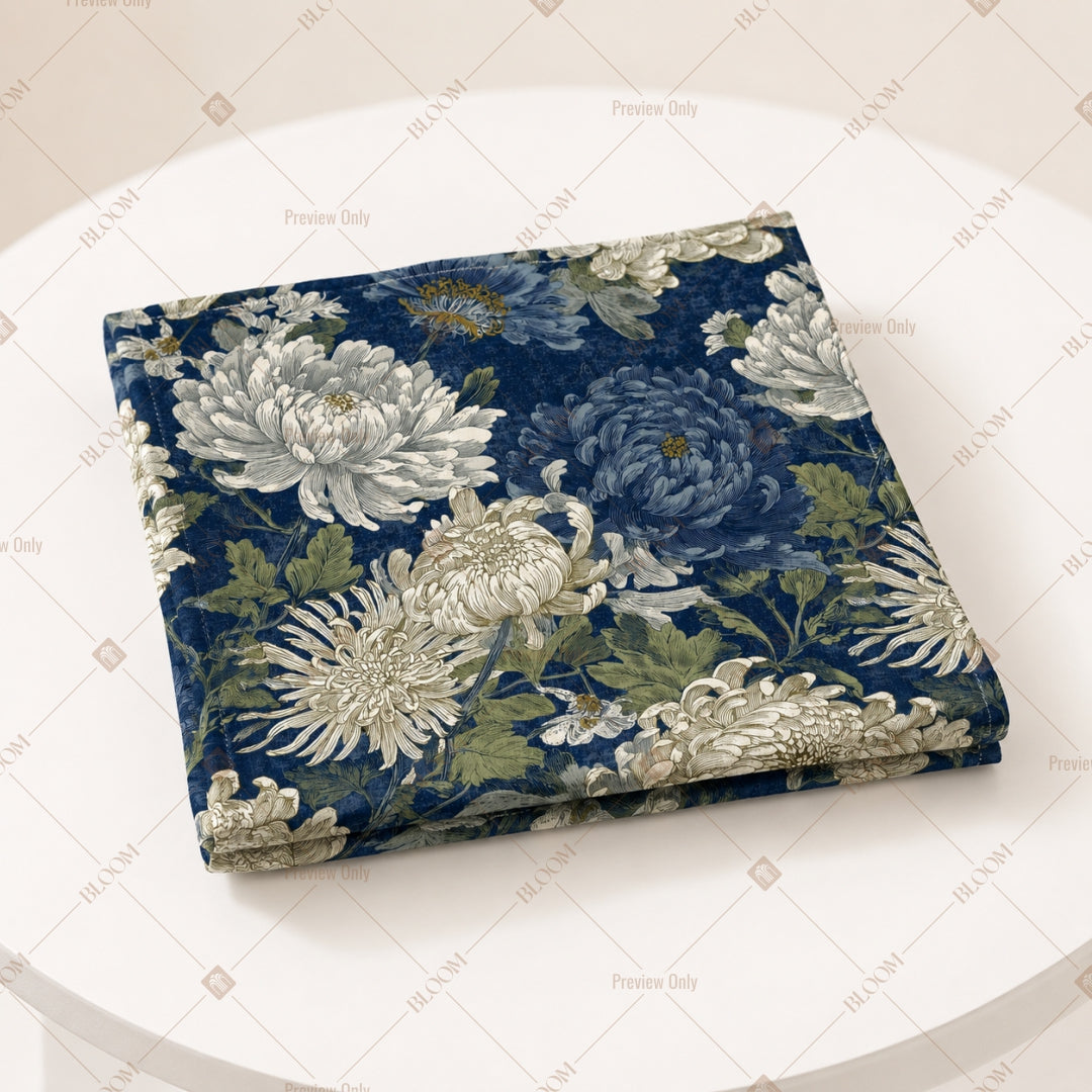 Navy Floral Botanical Pattern Design