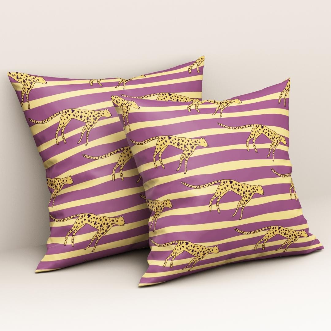 Lilac Safari Stripes: Cushion Cover - Pack of 12