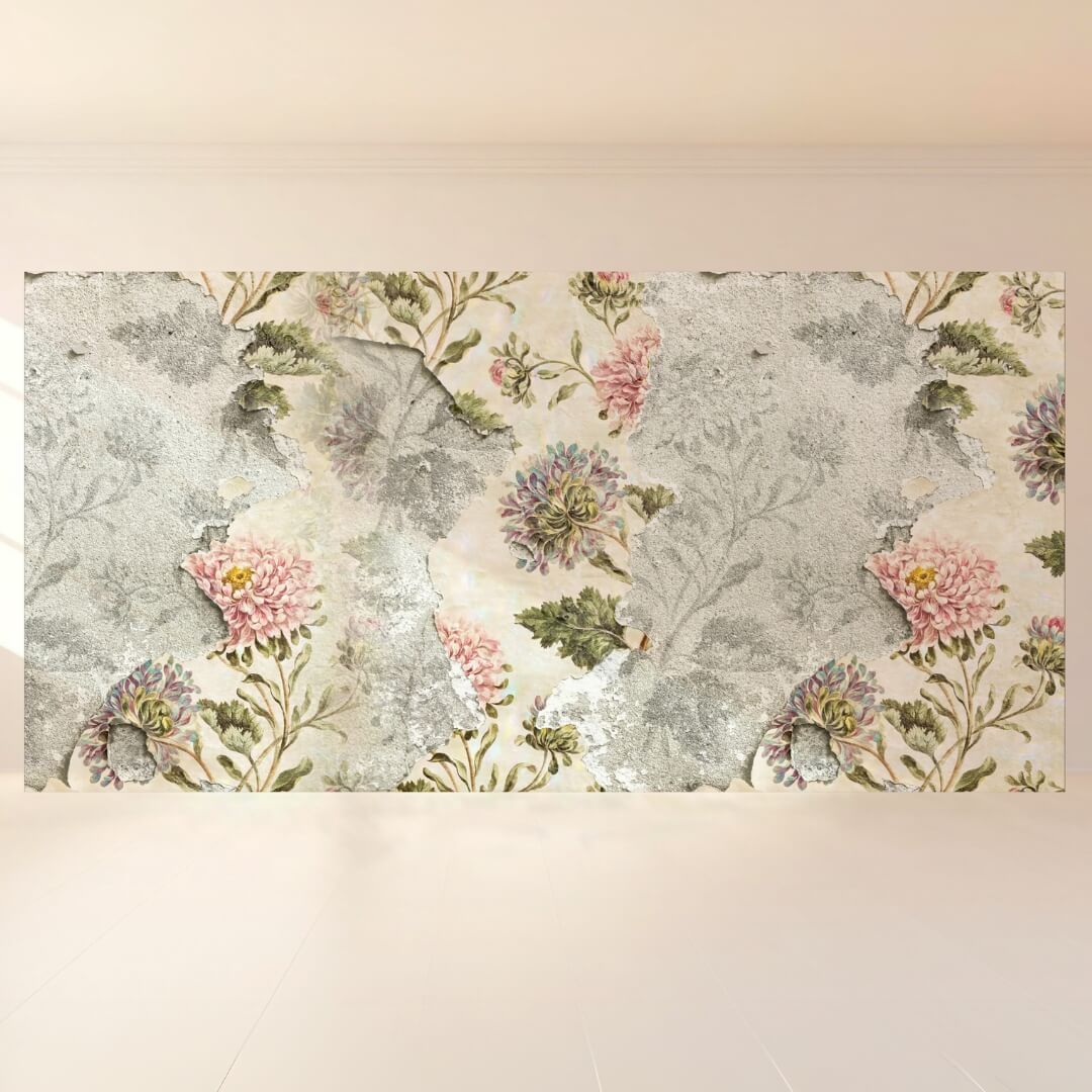 Vintage Floral Charm: Backdrop - wide