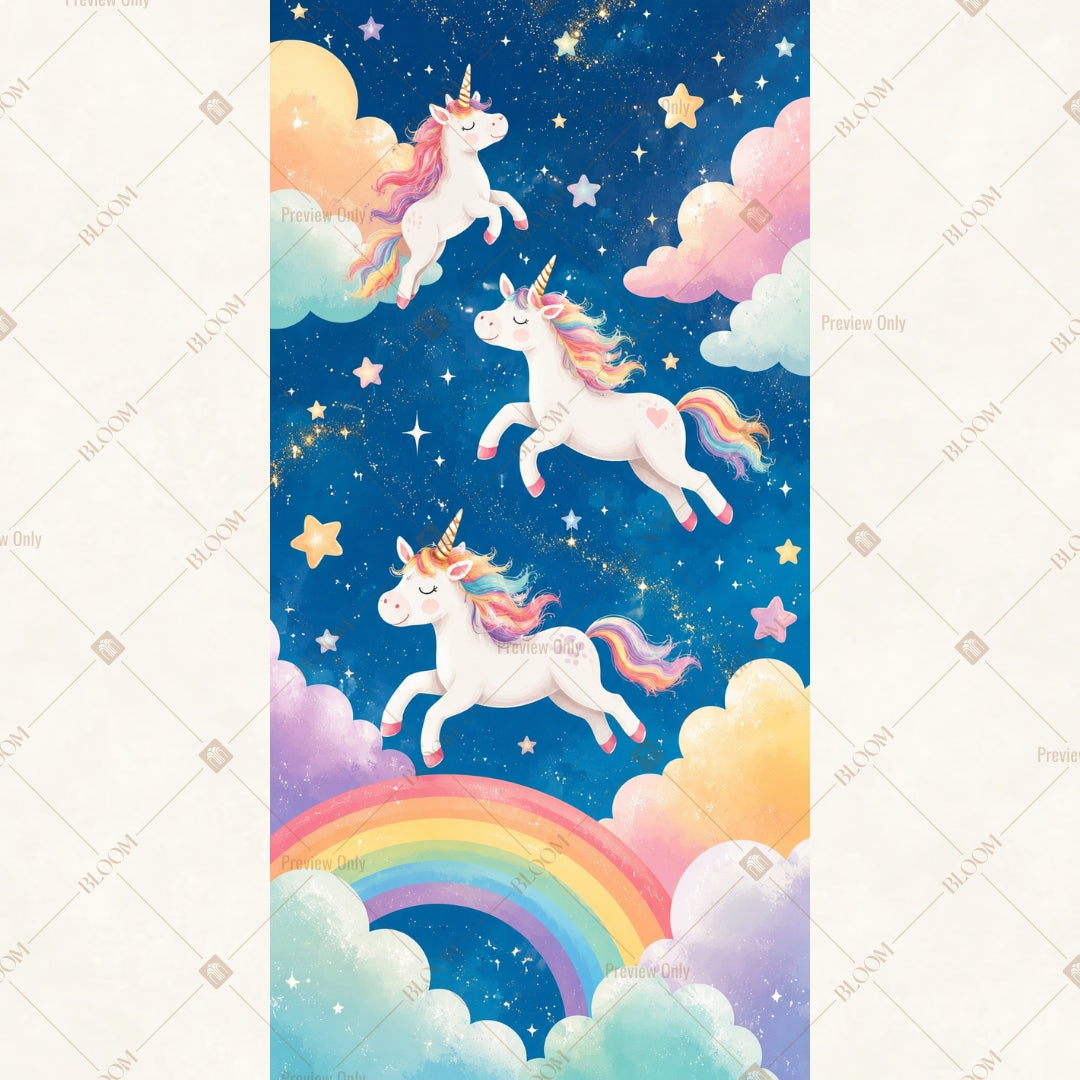 Magical Unicorn Rainbow Vertical Backdrop