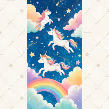 Magical Unicorn Rainbow Vertical Backdrop
