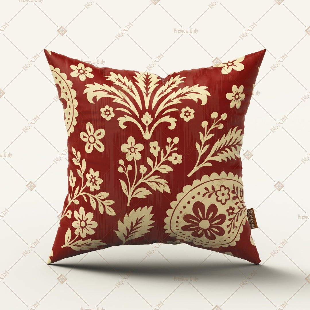Red Royal Damask Cushion Cover Pack of 12