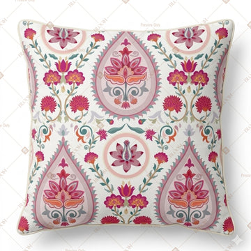 Pink Paisley Floral Cushion Cover Pack of 12