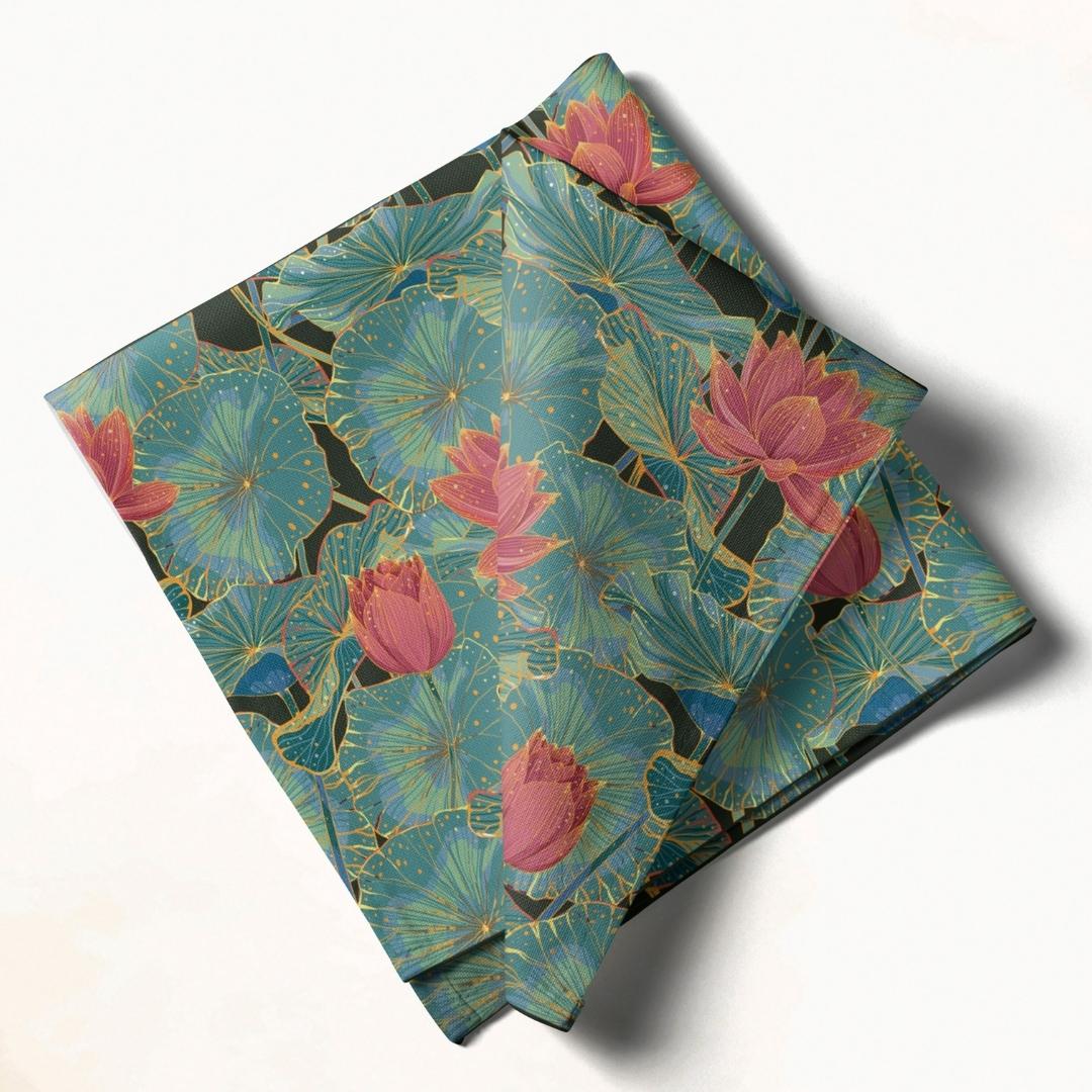 Lotus Bloom Charm: Napkins 18" X 18" - Pack Of 20