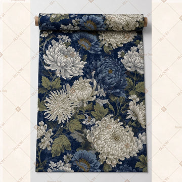 Blue Floral Garden Fabric Roll Pack of 25