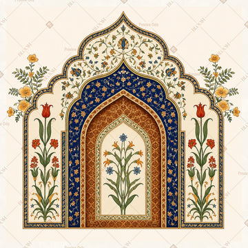 Royal Blue Mughal Arch Square Backdrop
