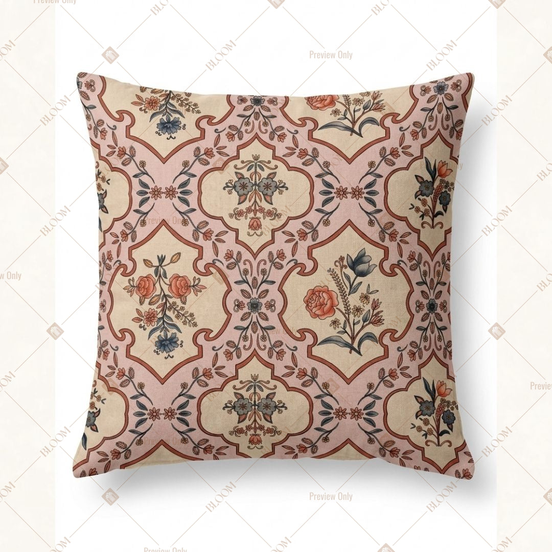 Vintage Floral Medallion Cushion Cover Pack of 12