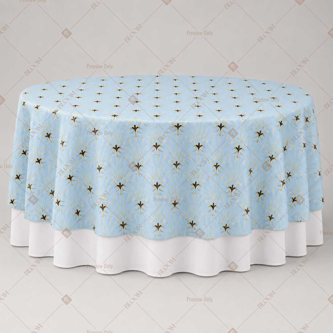 Baby Blue Gold Dot Table Overlay Pack of 6