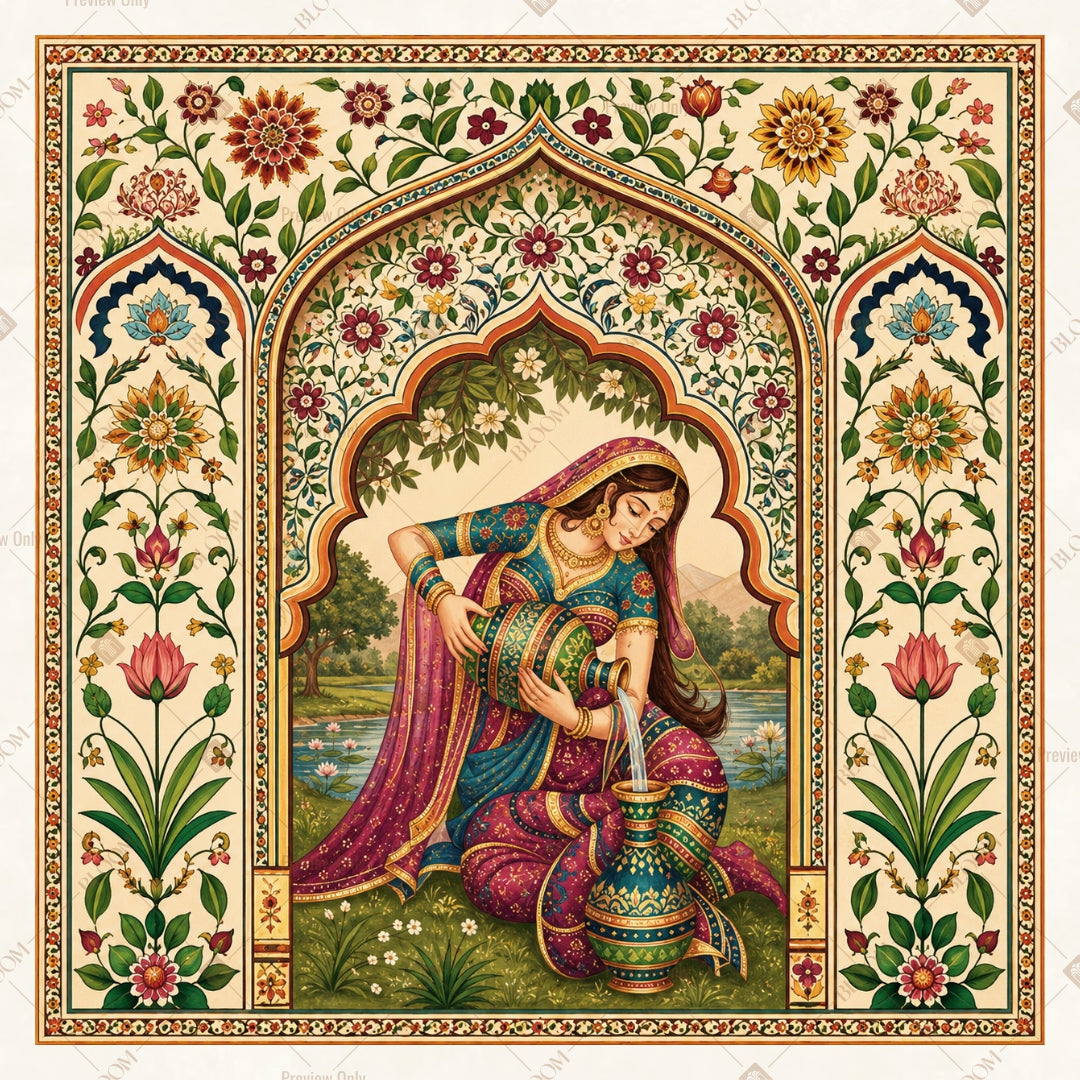 Royal Portrait Mughal Arch Square Backdrop