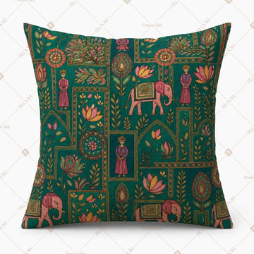 Royal Elephant Folk Art Cushion Cover Pack of 12