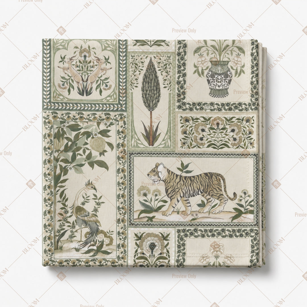 Vintage Architectural Collage Pattern Design