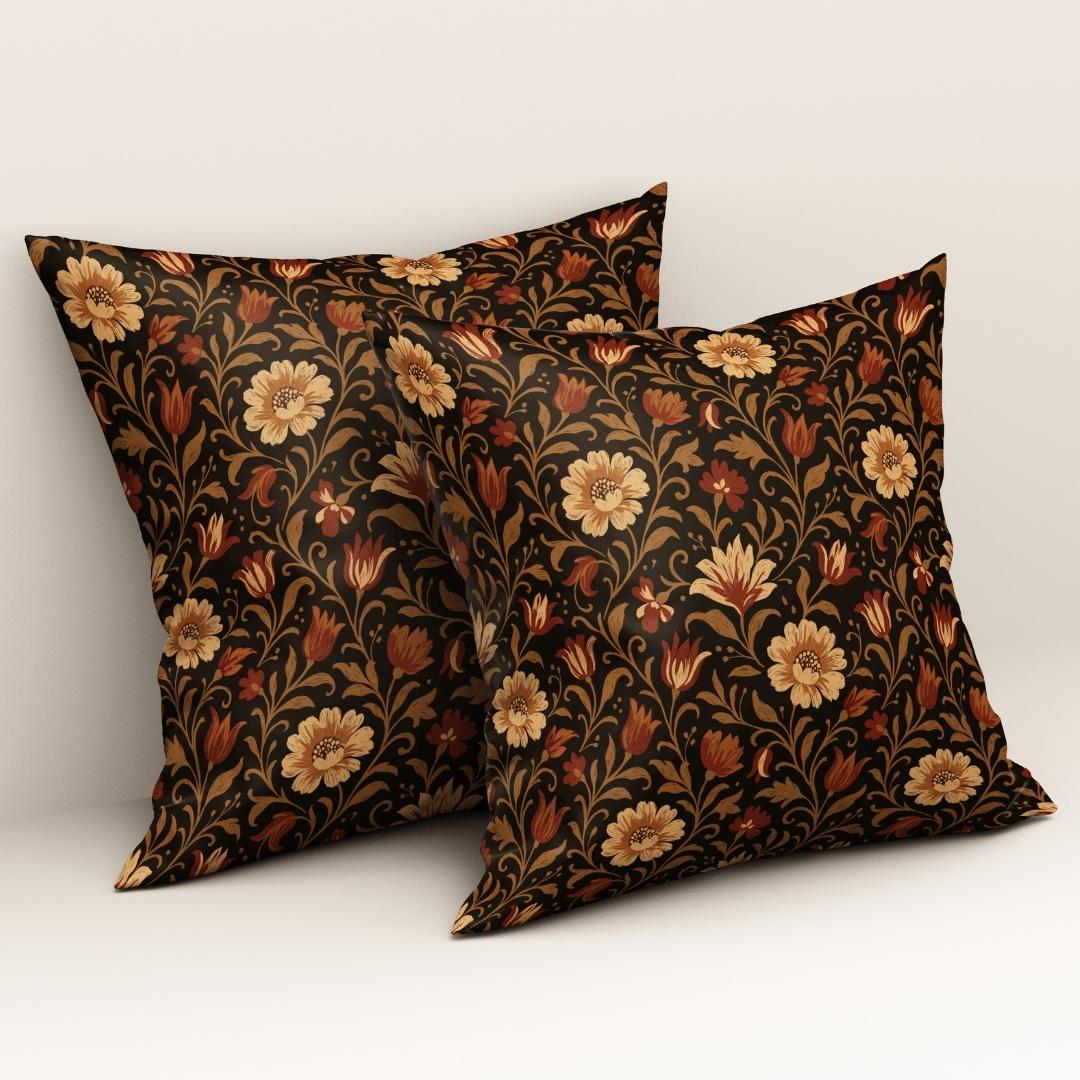 Noir Vintage Blooms: Cushion Cover - Pack of 12