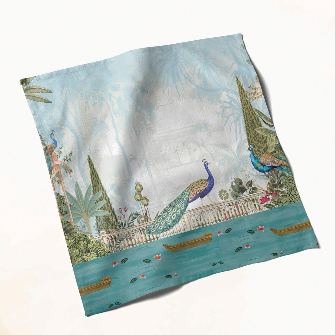 Peacock Garden Charm: Napkins 18" X 18" - Pack Of 20