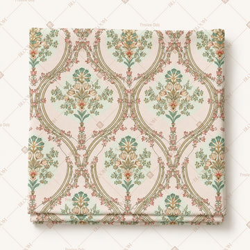 Pastel Mughal Damask Pattern Design