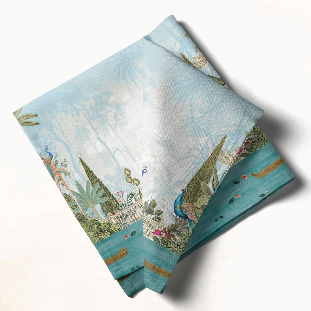 Peacock Garden Charm: Napkins 18" X 18" - Pack Of 20