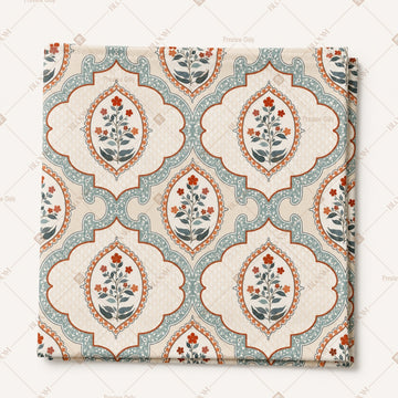 Blue Medallion Tile Pattern Design