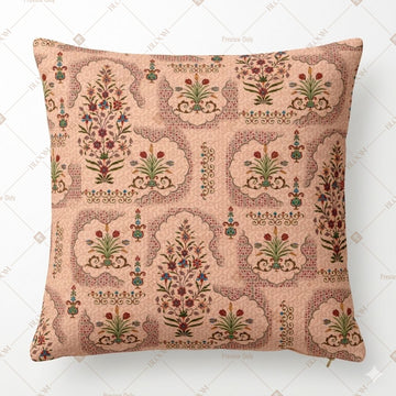 Pink Mughal Pattern Cushion Cover Pack of 12