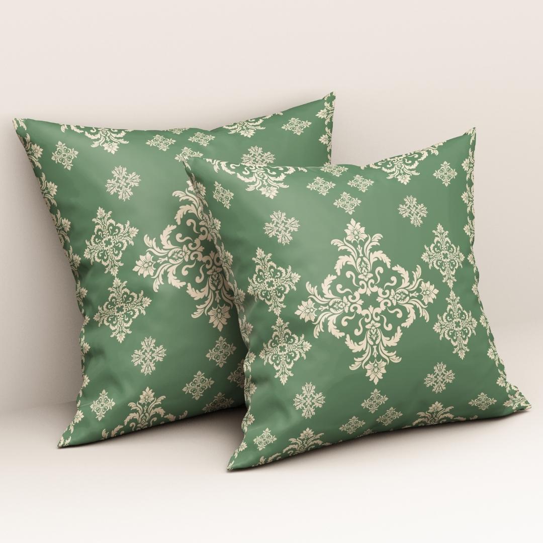 Sage Damask Elegance: Cushion Cover - Pack of 12