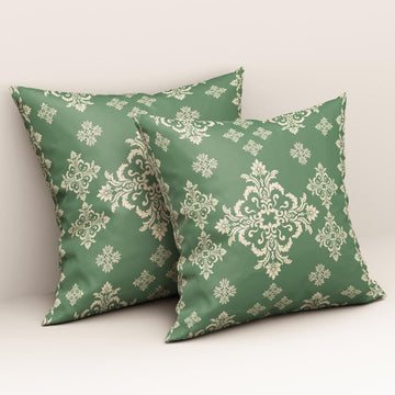 Sage Damask Elegance: Cushion Cover - Pack of 12
